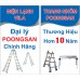 Thang nhôm rút chữ A mã PS43 PS44 Poongsan Ladder Hàn Quốc